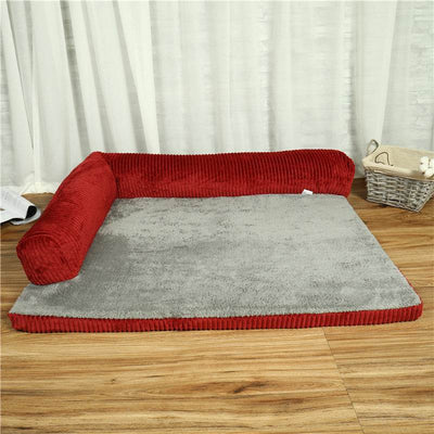 Corduroy Pet Sofa – Cozy & Supportive Dog Bed.